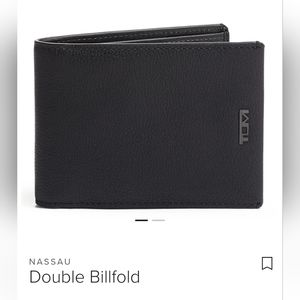 Tumi Nassau Double Billfold Black Wallet